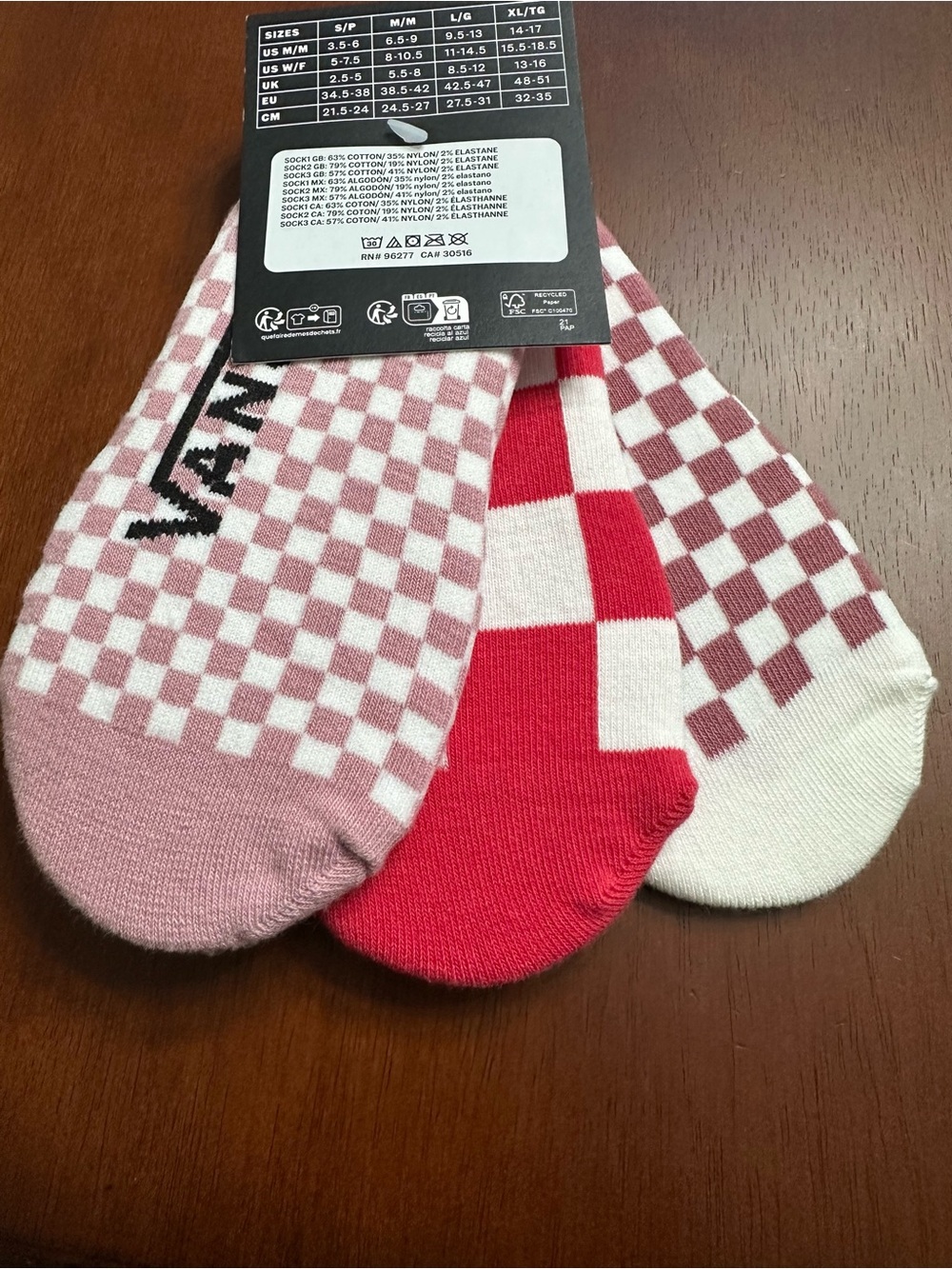 Vans 3-Pack Checkerboard Canoodle Socks M/M - Picture 5 of 5